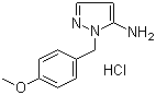 structure of CAS# 227617-24-5, 1-[(4-甲氧基苯基)甲基]-1H-吡唑-5-胺盐酸盐