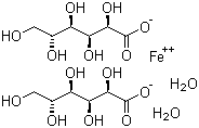 structure of CAS# 22830-45-1, D-葡萄糖酸亚铁盐二水合物