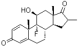 CAS # 2285-53-2, 9-Fluoro-11beta-hydroxy-16-methyl-androsta-1,4-diene-3,17-dione