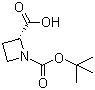 structure of CAS# 228857-58-7, (R)-N-Boc-氮杂环丁烷-2-羧酸