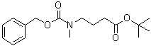 structure of CAS# 229009-12-5, 4-[Methyl[(phenylmethoxy)carbonyl]amino]butanoic acid 1,1-dimethylethyl ester