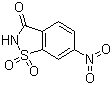 structure of CAS# 22952-24-5, 6-Nitro-1,2-benzisothiazolin-3-one 1,1-dioxide
