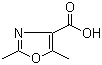 structure of CAS# 23000-14-8, 2,5-Dimethyl-1,3-oxazole-4-carboxylic acid