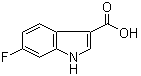 structure of CAS# 23077-44-3, 6-Fluoro-1H-indole-3-carboxylic acid