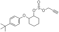 CAS # 2312-35-8, Propargite, 2-(4-tert-Butylphenoxy)cyclohexyl 2-propynyl sulfite, 2-(4-(1,1-Dimethylethyl)phenoxy)cyclohexyl 2-propynyl sulfite, Omite
