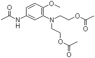CAS # 23128-51-0, 3-(N,N-Diacetoxyethyl)amino-4-methoxyacetanilide, 2,2'-[[5-Acetamido-2-methoxyphenyl]imino]diethyl diacetate, [(5-Acetamido-2-methoxyphenyl)imino]diethane-2,1-diyl diacetate