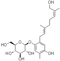 structure of CAS# 23176-70-7, 鹿蹄草苷