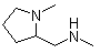structure of CAS# 23210-47-1, N,1-Dimethyl-2-pyrrolidinemethanamine