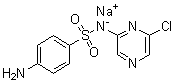 structure of CAS# 23307-72-4, 4-氨基-N-(6-氯-2-吡嗪基)苯磺酰胺钠盐