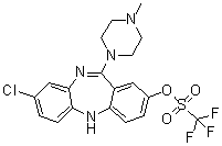 CAS 登录号：234113-94-1, 三氟甲烷磺酸 8-氯-11-(4-甲基-1-哌嗪基)-5H-二苯并[b,e][1,4]二氮杂卓-2-基酯