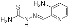 CAS # 236392-56-6, 3-Aminopyridine-2-carboxaldehyde-thiosemicarbazone, AIDS-179996, [(3-Aminopyridin-2-yl)methylideneamino]thiourea