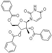 CAS # 23643-36-9, 2'-C-Methyluridine 2',3',5'-tribenzoate, 1-(2,3,5-Tri-O-benzoyl-2-C-methyl-beta-D-ribofuranosyl)-2,4(1H,3H)-pyrimidinedione