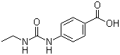 CAS # 23754-41-8, 1-(4-Carboxyphenyl)-3-ethylurea, 4-[[(Ethylamino)carbonyl]amino]benzoic acid