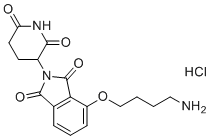 structure of CAS# 2376990-29-1, Thalidomide-O-C4-NH2 (hydrochloride)