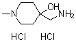 structure of CAS# 23804-63-9, 4-(氨基甲基)-1-甲基-4-哌啶醇二盐酸盐