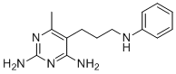CAS # 2387-89-5, 5-(3-Anilinopropyl)-6-methylpyrimidine-2,4-diamine, 6-methyl-5-[3-(phenylamino)propyl]pyrimidine-2,4-diamine, NSC86195