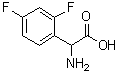 structure of CAS# 240409-02-3, alpha-氨基-2,4-二氟苯乙酸