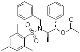 structure of CAS# 240423-53-4, N-[(1R,2S)-2-(Acetyloxy)-1-methyl-2-phenylethyl]-2,4,6-trimethyl-N-(phenylmethyl)benzenesulfonamide