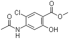 structure of CAS# 24190-77-0, 4-乙酰氨基-5-氯-2-羟基苯甲酸甲酯
