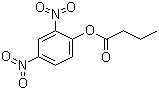 CAS # 24273-19-6, Butanoic acid 2,4-dinitrophenyl ester, 2,4-Dinitrophenyl butanoate, 2,4-Dinitrophenyl butylate, NSC 53059