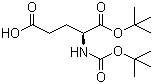 structure of CAS# 24277-39-2, Boc-L-glutamic acid 1-tert-butyl ester