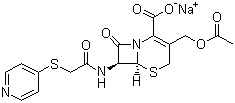 structure of CAS# 24356-60-3, 头孢匹林钠