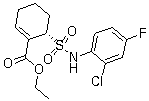 CAS 登录号：243984-10-3, (6S)-6-[[(2-氯-4-氟苯基)氨基]磺酰基]-1-环己烯-1-甲酸乙酯