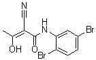 structure of CAS# 244240-24-2, (2Z)-2-Cyano-N-(2,5-dibromophenyl)-3-hydroxy-2-butenamide