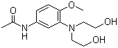 structure of CAS# 24530-67-4, 4-Acetylamino-2-(bis(2-hydroxyethyl)amino)anisole