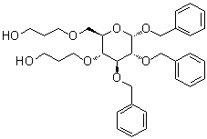 CAS 登录号：245527-13-3, 苄基 4,6-二-O-(3-羟基丙基)-2,3-二-O-(苯基甲基)-alpha-D-吡喃葡萄糖苷