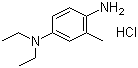 CAS # 24828-38-4, 4-Diethylamino-2-methylphenylammonium chloride, 4-Diethylamino-o-toluidine hydrochloride