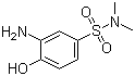 structure of CAS# 24962-75-2, 3-Amino-4-hydroxy-N,N-dimethylbenzenesulphonamide