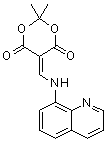 CAS # 25063-76-7, 2,2-Dimethyl-5-[(8-quinolinylamino)methylene]-1,3-dioxane-4,6-dione, 2,2-Propanediol cyclic [(8-quinolylamino)methylene]malonate
