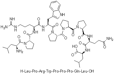 CAS # 250637-78-6, L-Leucyl-L-prolyl-L-arginyl-L-tryptophyl-L-prolyl-L-prolyl-L-prolyl-L-glutaminyl-L-leucine