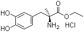 CAS # 2508-79-4, Ethyl methyldopate hydrochloride, Methyldopa ethyl ester hydrochloride, Levo-3-(3,4-dihydroxyphenyl)-2-methylalanine ethyl ester hydrochloride