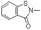 structure of CAS# 2527-66-4, 2-甲基-1,2-苯并异噻唑-3(2H)-酮