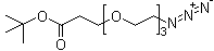 structure of CAS# 252881-73-5, 3-[2-[2-(2-Azidoethoxy)ethoxy]ethoxy]propanoic acid 1,1-dimethylethyl ester