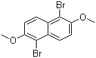 structure of CAS# 25315-06-4, 1,5-Dibromo-2,6-dimethoxynaphthalene