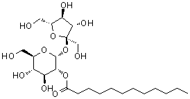 structure of CAS# 25339-99-5, Sucrose monododecanoate