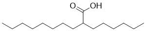 structure of CAS# 25354-97-6, 2-Hexyldecanoic acid