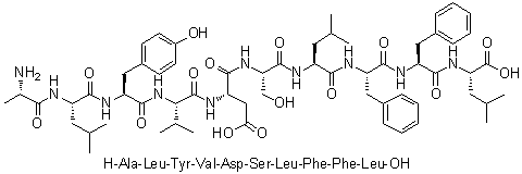 CAS 登录号：253876-12-9, L-丙氨酰-L-亮氨酰-L-酪氨酰-L-缬氨酰-L-alpha-天冬氨酰-L-丝氨酰-L-亮氨酰-L-苯丙氨酰-L-苯丙氨酰-L-亮氨酸