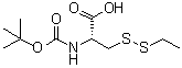 structure of CAS# 25461-01-2, N-[(1,1-Dimethylethoxy)carbonyl]-3-(ethyldithio)-L-alanine