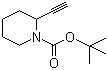 structure of CAS# 255864-58-5, 2-乙炔基哌啶-1-甲酸叔丁酯