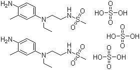 structure of CAS# 25646-71-3, 2-[(4-Amino-3-methylphenyl)ethylamino]ethyl sulfate