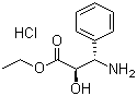 CAS # 257947-33-4, (2R,3S)-3-Phenylisoserine ethyl ester hydrochloride, (2R,3S)-3-Amino-2-hydroxybenzenepropanoic acid ethyl ester hydrochloride