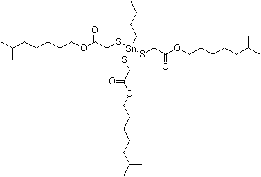 CAS 登录号：25852-70-4, 2,2',2''-[(丁基锡烷基)三(硫代)]三乙酸三异辛酯