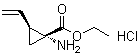 structure of CAS# 259214-56-7, (1R,2S)-1-Amino-2-vinylcyclopropanecarboxylic acid ethyl ester hydrochloride