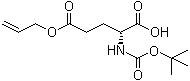 structure of CAS# 259221-91-5, N-[(1,1-Dimethylethoxy)carbonyl]-D-glutamic acid 5-(2-propenyl) ester