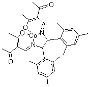 structure of CAS# 259259-80-8, (1S,2S)-N,N'-二(2-乙酰基-3-氧代-2-丁烯亚基)-1,2-二均三甲苯基乙二胺合钴(II)