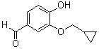 structure of CAS# 25934-52-5, 3-Cyclopropylmethoxy-4-hydroxybenzaldehyde